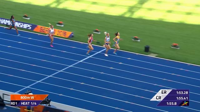 Athlétisme, 800m dames: Selina Büchel qualifiée pour les ½ avec son meilleur chrono de la saison