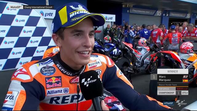 MotoGP, GP de Thaïlande: interview de Marc Marquez (ESP) après sa victoire