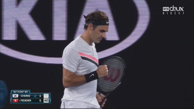 Messieurs, 1-2: Federer (SUI) - Chung (KOR) (6-1)