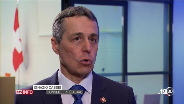 Ignazio Cassis: "La Suisse est préoccupée par la nouvelle donne. Ce n'est pas la bonne direction pour la stabilité."