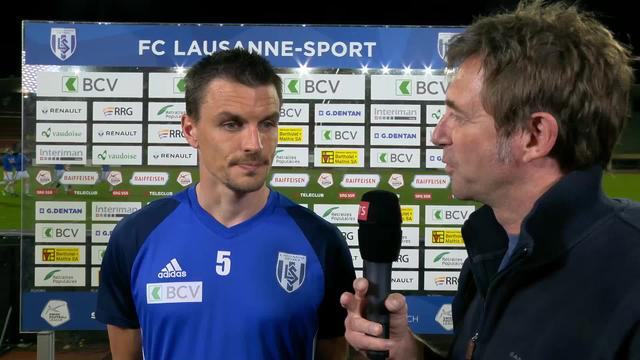30e journée, Lausanne-Sport - FC Lucerne (0-1): la réaction du défenseur lausannois Alain Rochat