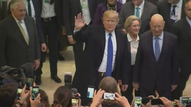Donald Trump au centre des Congrès de Davos