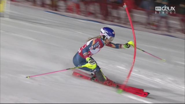 Flachau (AUT), Slalom dames, 2e manche: Mikaela Shiffrin (USA) remporte le slalom devant Schild (AUT) et Hansdotter (SUE)