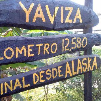 Panneau indiquant la ville de Yaviza au Panama [RTS - Cécile Raimbeau]