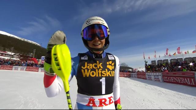 Are (SWE), Slalom dames 2e manche: Wendy Holdener (SUI)