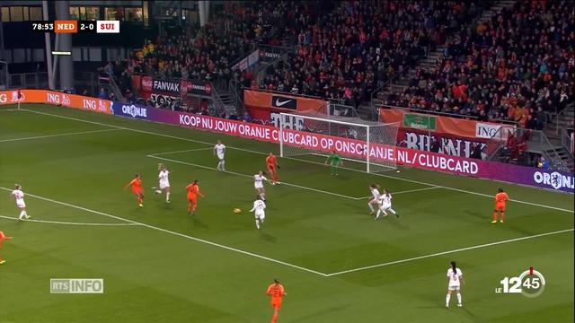 L'équipe suisse féminine de foot voit la Coupe du monde 2019 s'éloigner après sa défaite 3-0 face aux Néérlandaises en barrage de qualifications.