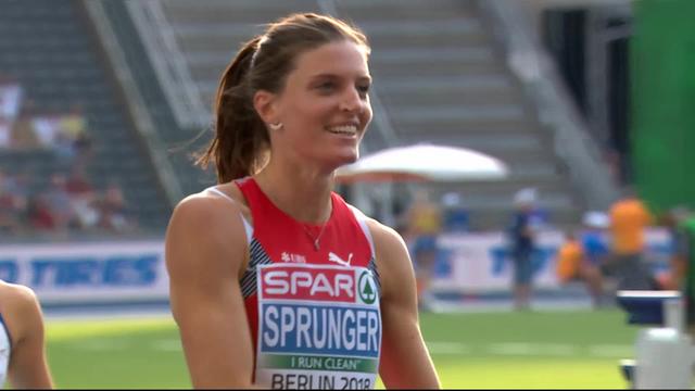 Athlétisme, 400m haies dames: Léa Sprunger remporte sa série sans soucis et passe en finale
