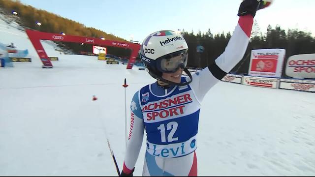 Levi (FIN), Slalom dames, 1re manche: le passage de Michelle Gisin (SUI)