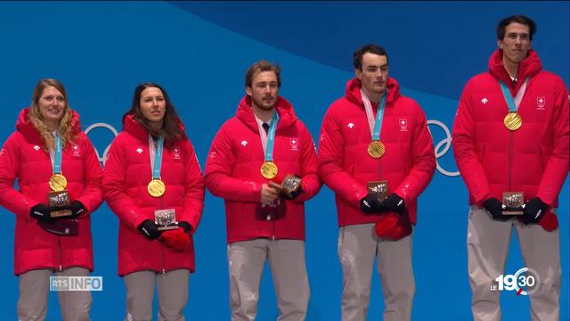 Jeux Olympiques: médaille d'or pour l'équipe suisse de ski alpin