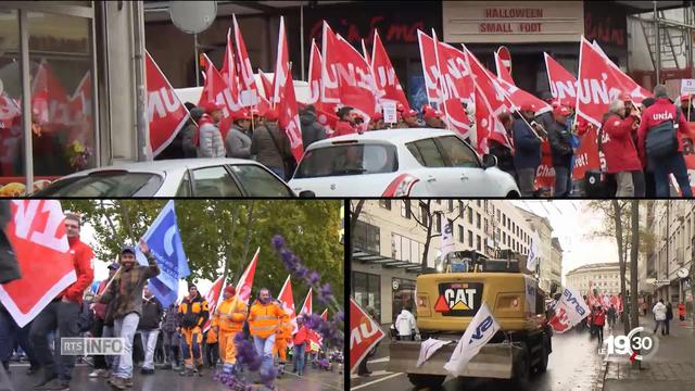 Grève et manifestations des maçons dans plusieurs cantons romands: Valais, Arc jurassien et Fribourg