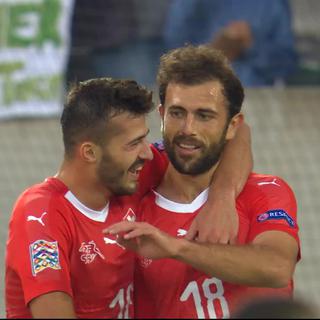Gr.2, Suisse – Islande (6-0): 83e, Mehmedi inscrit le 6e but suisse bien servi par Zakaria