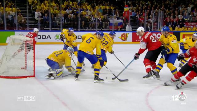 Mondiaux de Hockey: la Suisse échoue en finale face à la Suède