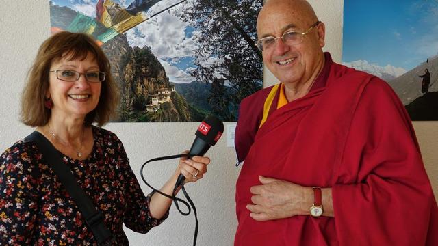 Lydia Gabor et Matthieu Ricard - Niederwangen (BE) 08.05. 2018. [DR - Photo Jef Gianadda]