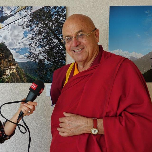 Lydia Gabor et Matthieu Ricard - Niederwangen (BE) 08.05. 2018. [DR - Photo Jef Gianadda]