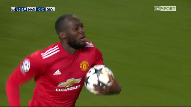 1-8e de finale, Manchester United – Séville (1-2): 84e Lukaku