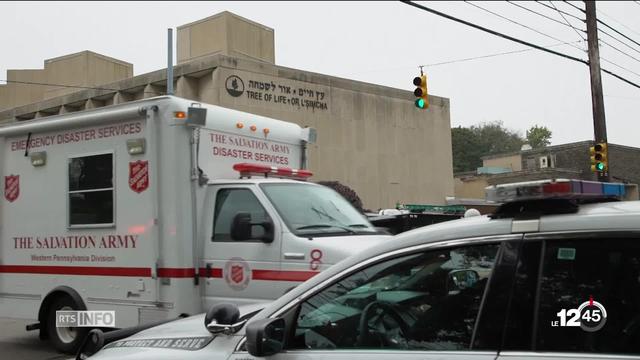 Fusillade dans une synagogue de Pittsburgh. Bilan: 11 morts, 6 blessés. L'assassin, un extrémiste de droite, a été arrêté.