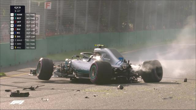 F1-GP d'Australie, d'essais qualificatifs: grosse sortie de piste pour Valtteri Bottas