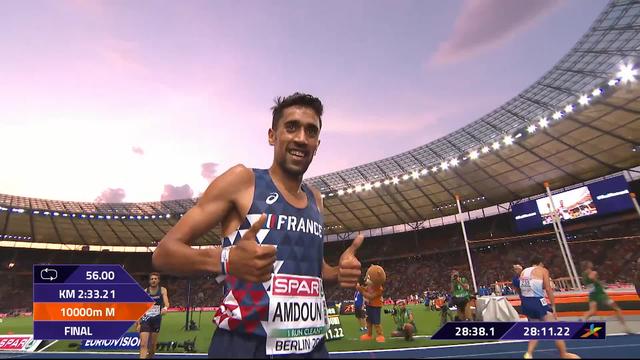 Athlétisme, 10’000m messieurs: victoire au spint pour Amdouni (FRA), Julien Wanders 6e