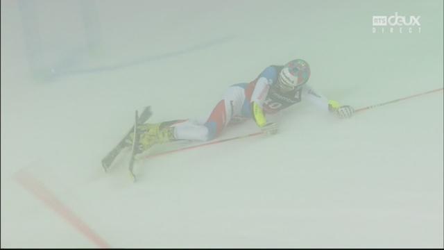 Oslo (NOR), slalom parallèle masculin, demi-finale: la chute de Daniel Yule (SUI) !