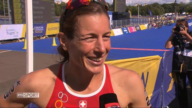 Triathlon dames: Nicola Spirig (SUI) à l'interview