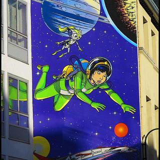 Peinture murale figurant Yoko Tsuno à Bruxelles [CC by SA - agracier - NO VIEWS]