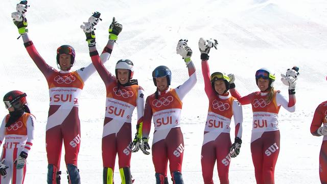 JO - Ski alpin: l’équipe suisse de Team Event remporte l’or