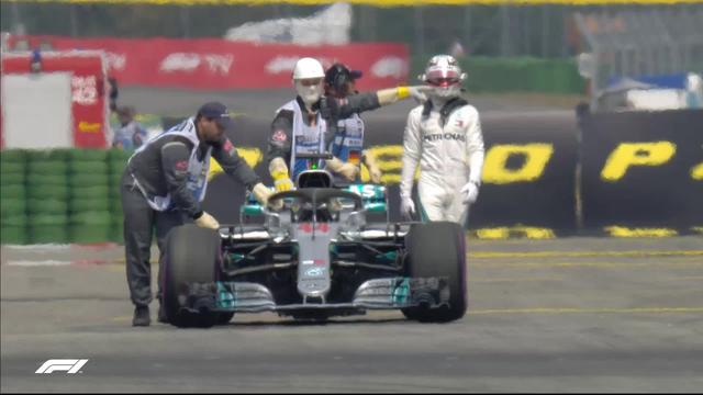 GP d’Allemagne (n°11), Q1: la panne pour Hamilton contraint de pousser sa voiture!