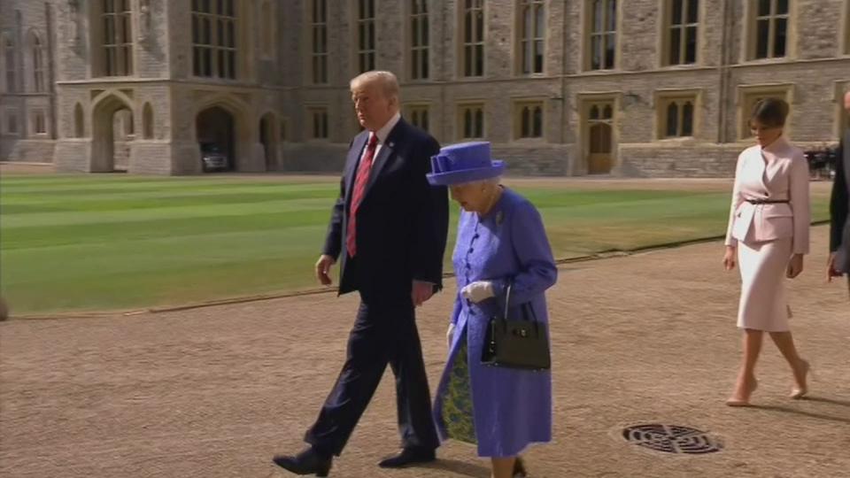 Le couple Trump reçu par la reine d'Angleterre