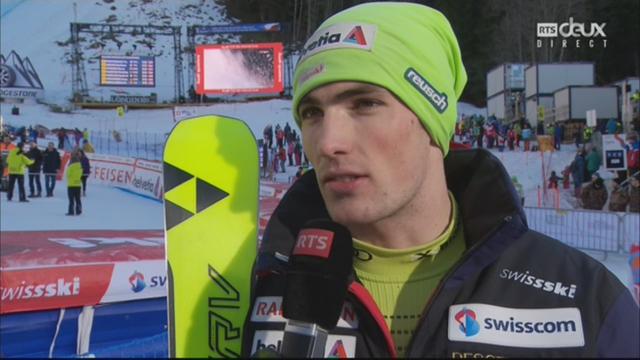 Wengen (SUI), 2e manche de slalom: interview de Daniel Yule (SUI)