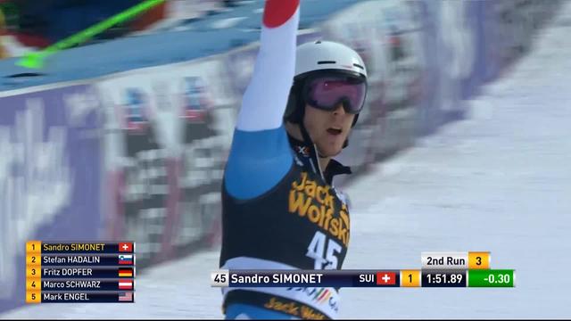 Kranjska Gora (SLO), slalom hommes, 2e manche: Sandro Simonet (SUI)