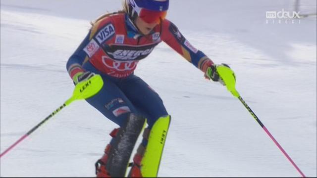Zagreb (CRO), slalom féminin, 1re manche: Mikaela Shiffrin (USA)