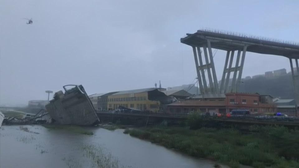 Au moins 22 morts dans l'effondrement d'un viaduc autoroutier à Gênes