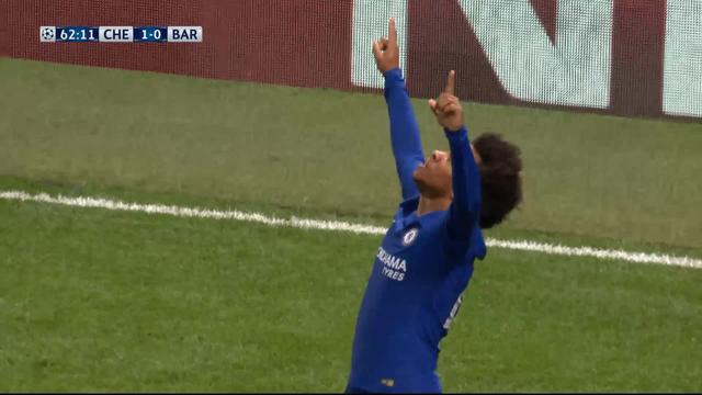 1-8e de finale, Chelsea - Barcelone (1-0): 62e Willian