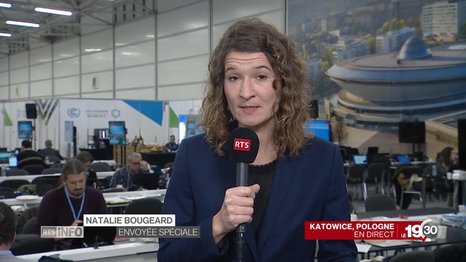 Natalie Bougeard à Katowice en Pologne "Le premier texte ne satisfait pas, mais il y a la volonté de trouver un compromis."