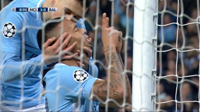 1-8e de finale, Manchester City - FC Bâle (1-0): Gabriel Jesus 8e