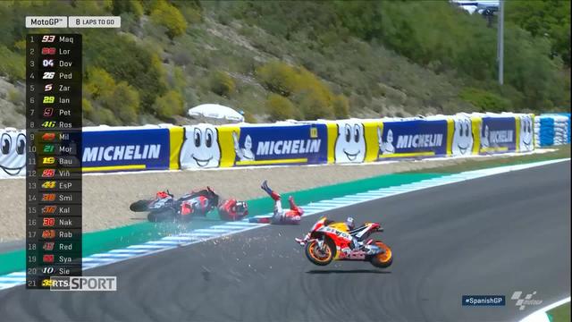 Moto - GP d’Espagne: Lüthi chute et Marquez termine premier