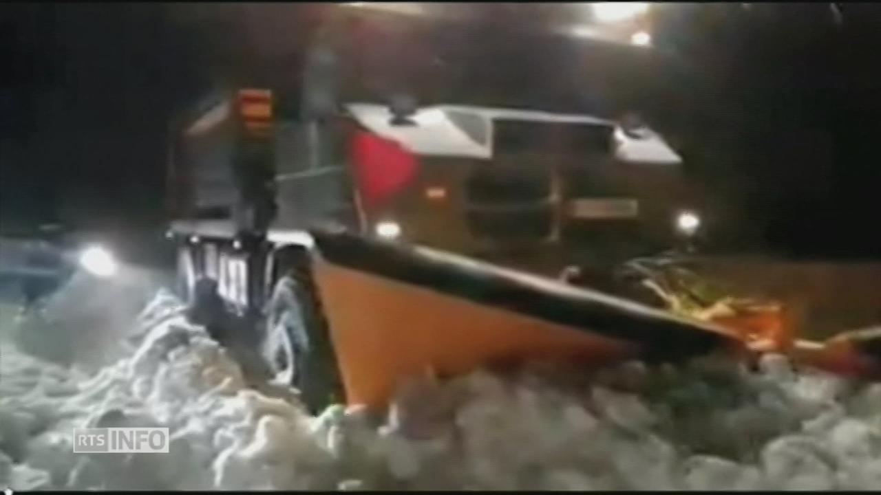 Automobilistes piegeé par la neige en Espagne