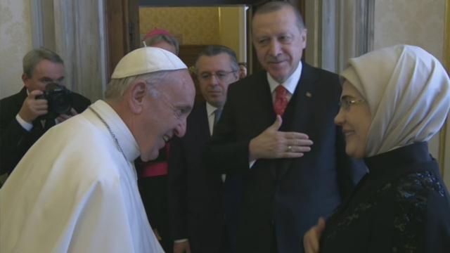 Rencontre entre le pape François et Recep Erdogan