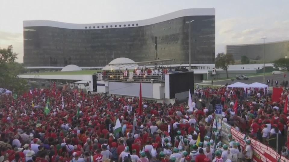 Les supporters de Lula mobilisés à Brasilia