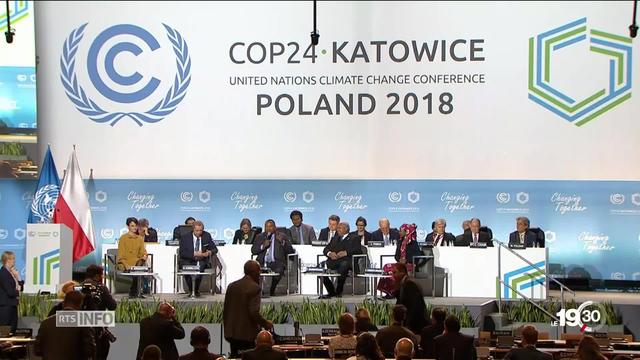 La COP24 à Katowice en Pologne: la mise en oeuvre de l'accord de Paris se heurtait aux réticences, américaines notamment.