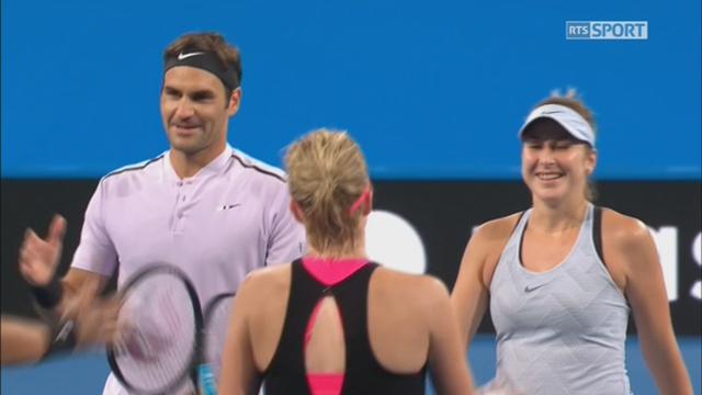 Russie - Suisse, Pvlyuchenkova-Khachanov - Bencic-Federer (3-4, 4-3, 1-4)