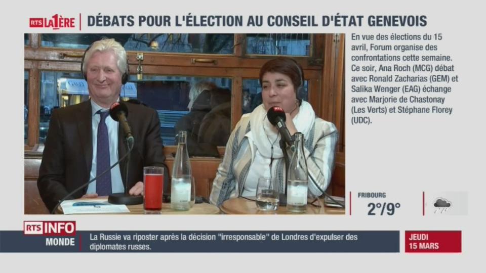 Elections cantonales genevoises : Le débat entre Ana Roch (MCG) et Ronald Zacharias (GEM)