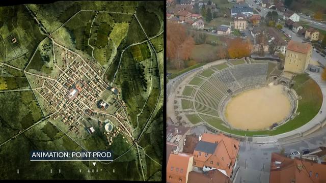 La cité archéologique d'Avenches vue du ciel à l'occasion des 180 ans de son Musée romain