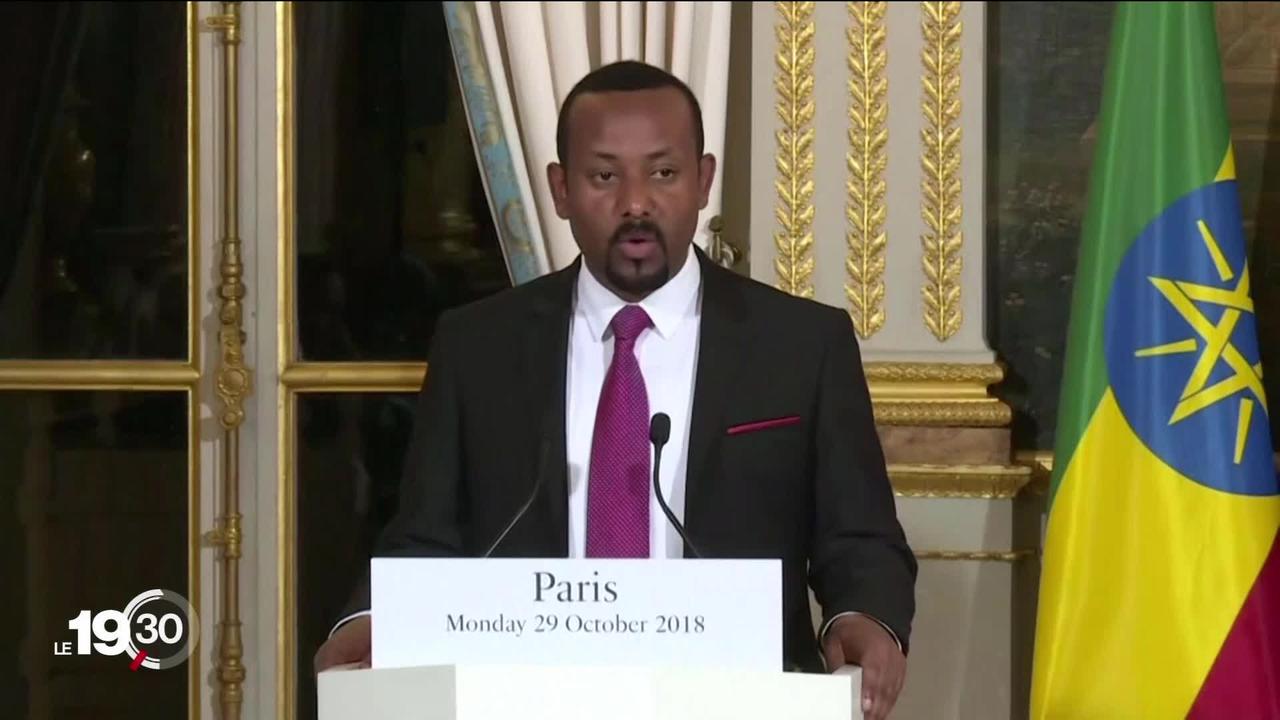 Pour son travail de réconciliation avec l'Érythrée, le Premier ministre éthiopien Abiy Ahmed reçoit le Nobel de la paix.