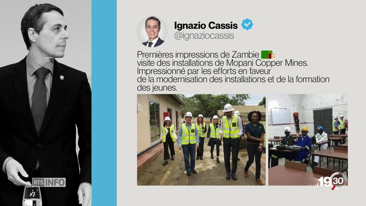 En visite chez Glencore en Zambie, Ignazio Cassis complimente l'entreprise controversée et crée la polémique