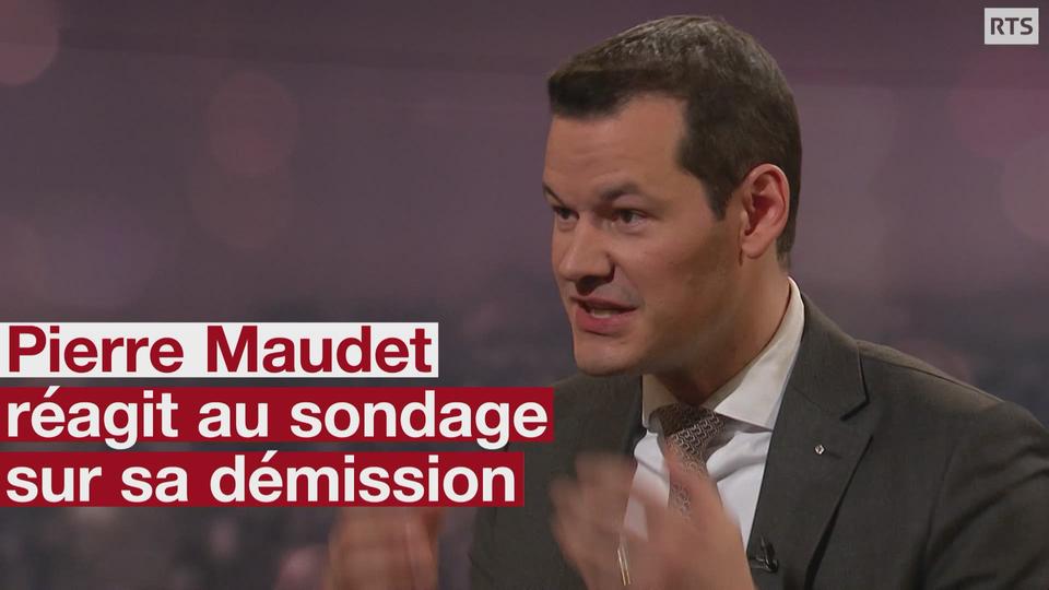 Pierre Maudet reagit au sondage sur sa demission