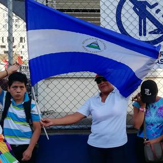 manifestation devant l'ambassade du Nicaragua à San José [RTS - Maiwenn Bordron]