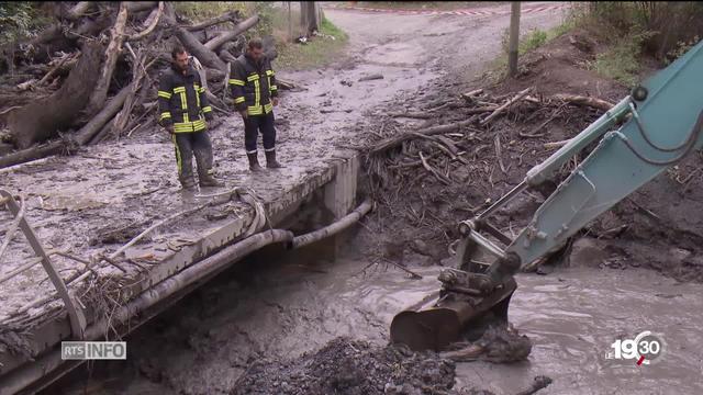 Drame à Chamoson, un homme et une fillette de 6 ans emportés par une lave torrentielle suite aux orages.