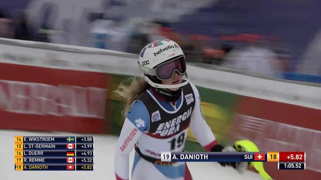 Zagreb (CRO), slalom dames, 1re manche: Aline Danioth (SUI)