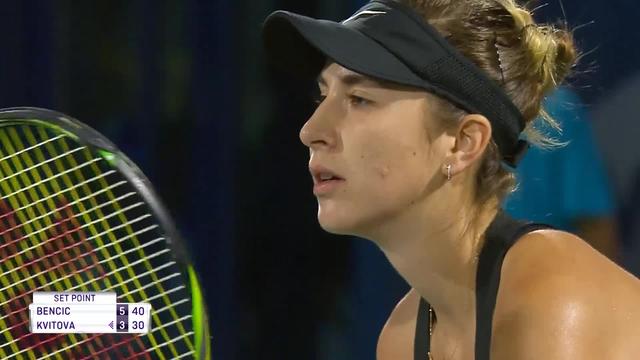 WTA Dubaï, finale, B.Bencic (SUI) – P.Kvitova (CZE) (6-3): première manche pour Belinda Bencic!